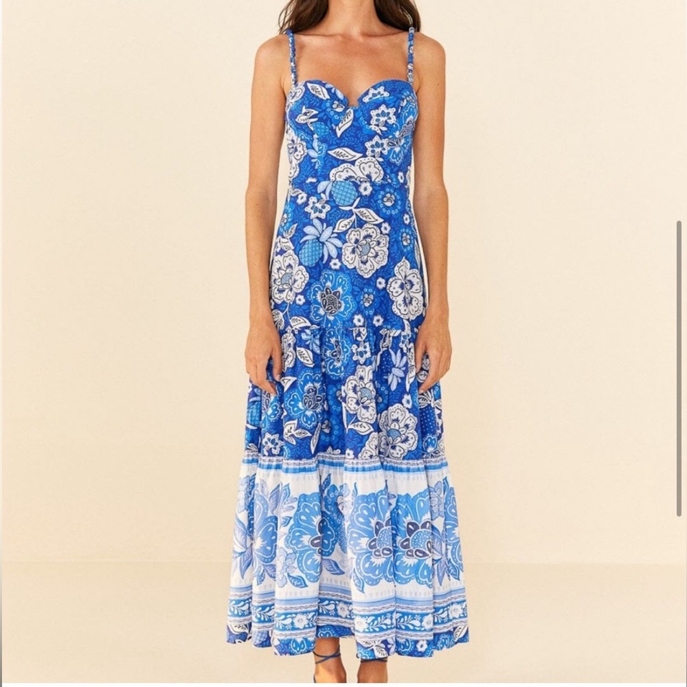 NEW! Farm Rio tiered maxi dress